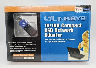 Linksys 10/100 Compact USB Network Adapter Brand Model USB 100m New Sealed - Image 1 of 2