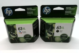 Cartucho de tinta original HP 61XL tricolor y 61XL negro sellado - exp OCT 2018 - Imagen 1 de 3