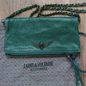 Zadig & Voltaire Bolso de Hombro Verde Mujer Bolso de Mano Monedero Asa De Japón - Imagen 1 de 6