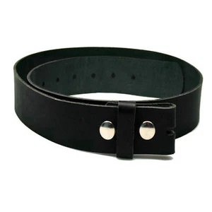 115 cm Ledergürtel Belt Buckle Wechselgürtel schwarz mit Druckknopf *001 - Bild 1 von 2