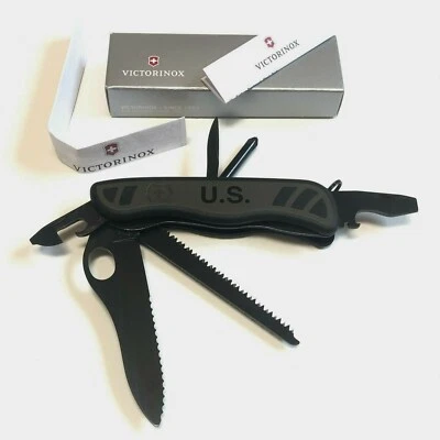 Cuchillo utilitario de combate Victorinox US Soldier negro ejército suizo marina SEAL SAK Dem 08 Foto 1 de 4