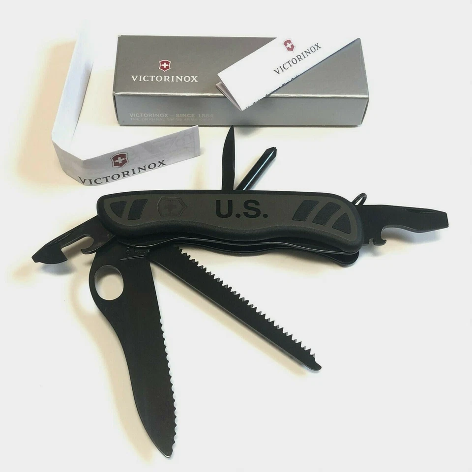 Victorinox US Soldier Combat Utility Knife Black Swiss Army Navy SEAL SAK Dem 08