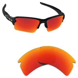 Lentes de repuesto polarizadas Hawkry para gafas de sol Oakley Flak 2.0 XL naranja rojo - Imagen 1 de 3