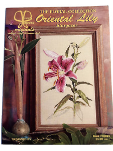Janet Powers ORIENTAL LILY STARGAZER Cross Stitch Booklet Floral Flowers