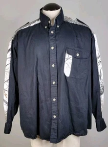 Whitetails Men's  2XL Black Camo Duck Hunting Shooting Shirt Realtree Gorpcore - Picture 1 of 13