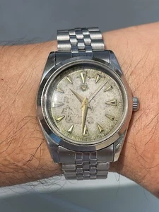 LEGGI INFO COMPLETE *ROLEX 6224 QUADRANTE TROPICALE + CASSA ROLEX OYSTER + MOVT SWISS AS scambiato - Foto 1 di 17