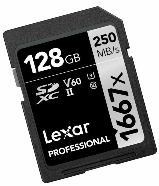 Lexar Professional 1667x 128GB Class 10 SDXC Memory Card - LSD128CBNA1667