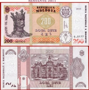 MOLDAVIA 200 LEI 2015 P 26 (2) XF++/AUNC envío gratuito desde 100 USD - Imagen 1 de 3
