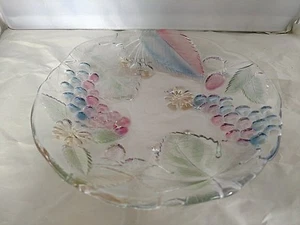 Studio Nova Kristall Traube Weinblatt Erdbeere Obst Tablett Teller Platte Schale Schale - Bild 1 von 1