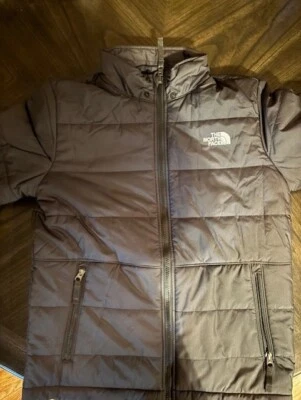 north face down jacket boys large, reversible, worn once - Image 1 of 2