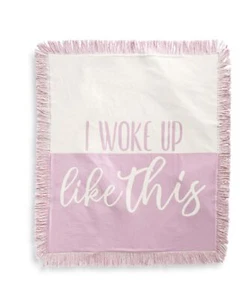 Whim By Martha Stewart Collection I Woke Up Like This Throw - Picture 1 of 1