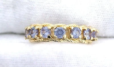 10Kt REAL Yellow Gold 3.5mm Lab Alexandrite Ladies Gemstone Gem Ring EBS199R9 - Image 1 of 2