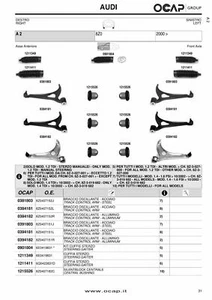 KIT BRACCI AVANTRENO ANT FOR AUDI A2 8Z0 DAL 2000 - Picture 1 of 1