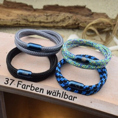 ❦ Armband LEVI | personalisierte Gravur | 6mm Segeltau | Magnetverschluß | 05 ❦ - Bild 1 von 4