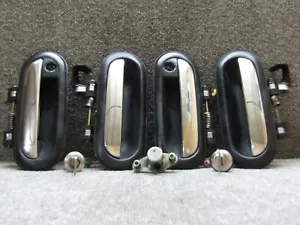1991 1995 JDM NISSAN PULSAR FN14 EXTERIOR 4PIECE DOOR HANDLE W KEY RARE ITEM OEM - Picture 1 of 10