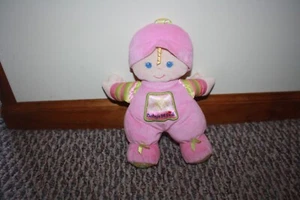 Fisher Price Pink Baby's First 1st Doll Plush Lovey Rattle Soft Blonde Blue Eyes - Picture 1 of 2