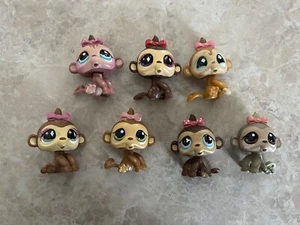 Littlest Pet Shop RARE Monkey Gorilla Baby 811 216 600 501 1422 740 Easter Lot - Picture 1 of 3