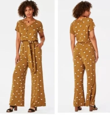 Mono Matilda Jane Mujer Pierna Ancha Corbata Cintura Amarillo Frente Margarita Floral XSmall Foto 1 de 4