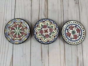 Vintage Ceraplat Ceramic Hand Painted TRINKET DISH, Set of 3, Made in Spain - Imagen 1 de 10