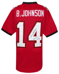 Brad Johnson Signed Red Custom Football Jersey w/SB XXXVII Champs (SCHWARTZ COA) - Picture 1 of 3
