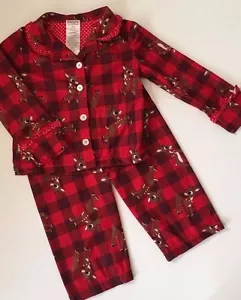 RUDOLPH RED NOSED REINDEER Flannel Pajamas Girls Size 2T 3T 4T PJs - Picture 1 of 1