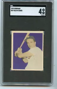 Bowman Ralph Kiner Pittsburgh Pirates 1949 #29 🚀 🚀💥 SGC grado 4 - Imagen 1 de 2