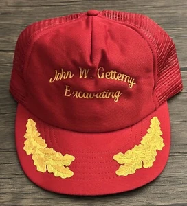 Vintage John Gettemy Excavating Trucker Mesh Snapback Mütze - Bild 1 von 6