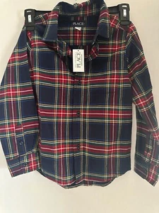 The Childerns Place boys size 5/6 Flannel long sleeve shirt - Picture 1 of 3