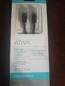 Ativa Cat 5e Ethernet Cable 7 ft. RJ45 Male / Male NEW - Picture 1 of 3