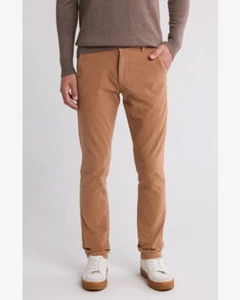 Pantalones chinos ajustados de pana Marshall para hombre talla 33 X 34 Canyon Rock nuevos con etiquetas AG. - Imagen 1 de 18