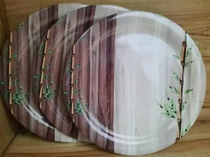 Light weighted Melamine Dinner Lunch Plates Full Size 11 Inch set of 6 - Picture 1 of 5