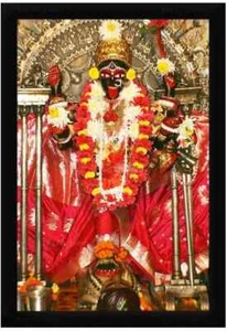 Synthetic Wood Dakshineswar Kali Devi Maa Photo Frame Size 49.5L x 34.3W cm - Picture 1 of 4