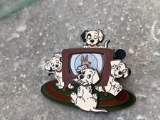 Disney Store Europe Pin 101 Dalmatians Puppies with Television Lenticular