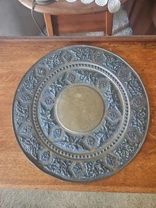 Antico Caricatore Vintage Indiano Sud Est Asiatico Bronzo Repousse Lavoro - Foto 1 di 8