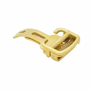 16MM DEPLOYMENT BUCKLE CLASP FIT CARTIER CALIBRE WATCH LEATHER STRAP BAND GOLD - Picture 1 of 5