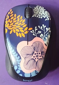 Logitech Floral M317C Wireless Mouse Tested Works!! - Picture 1 of 7
