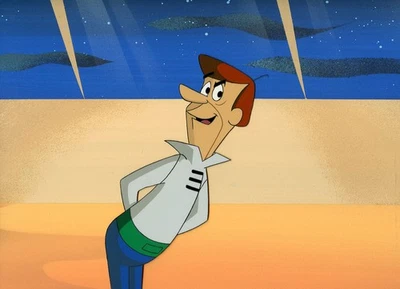 GEORGE JETSON Supersónicos La Película Hanna Barbera Producción Celda y Dibujo 1990 Foto 1 de 2