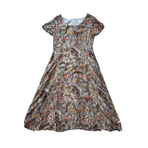 Coldwater Creek Damen Paisley Print Kleid, 16; 100% SEIDE; Herbst inspirierter Druck - Bild 1 von 9