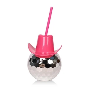 Disco--Taza, sombrero de vaquero, discoteca--Taza con pajitas, Jungges8921 - Imagen 1 de 6