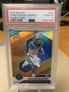 Mosaic Christian McCaffrey Honeycomb 2021 #32 PSA 10 Panthers - Imagen 1 de 2