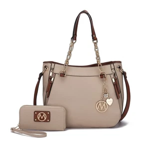 MKF Collection Lina Tote Handbag with Wristlet Wallet Vegan Leather Crossover Wo - Picture 1 of 106