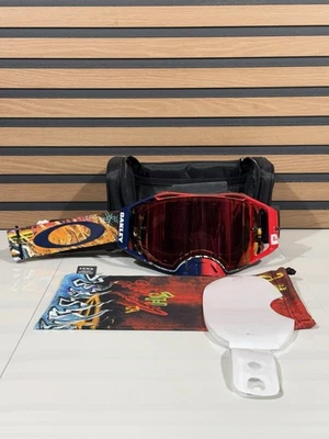 Gafas Oakley Airbrake MX Moto Herlings Graffito Rojo Azul - Prizm Antorcha Iridio Foto 1 de 4
