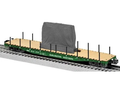 Lionel 6-82703 BURLINGTON NORTHERN Die-Cast PS-4 Flatcar w/Load O-Scale WoodDeck - Image 1 of 2