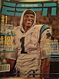 Cam Newton autograph ESPN magazine Signed Carolina Panthers Auburn - Picture 1 of 1