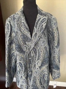 Dressbarn Women's Dressy Paisley Blazer Jacket, Size 3x - Picture 1 of 6