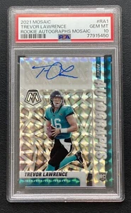 Panini Mosaic 2021 Trevor Lawrence novato autógrafos mosaico PSA 10 automático radiocontrol - Imagen 1 de 2