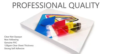 A4 Premium Clear High Def  150gsm Inkjet Laser Self Adhesive Sticker Labels 10pk - Image 1 of 4