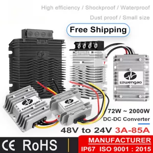DC Buck 36V 48V to 24V 3A 5A 10A 20A 30A 40A 60A 85A DC-DC Step Down Converter - Picture 1 of 25