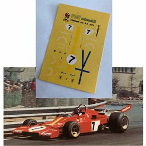 decals 1/43 F1 Ferrari 312 B3 1973 Nr.7 Jackie Ickx Decal Deko Decal - Bild 1 von 2