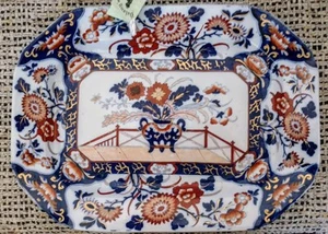 ASHWORTH Plato/Plato Ironstone Inglés Real Grande Hermoso Diseño Años 1860 Bonito - Imagen 1 de 3